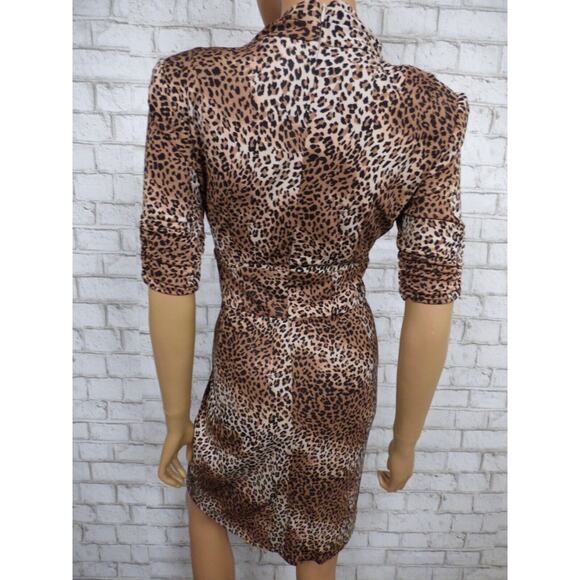 $332 Nanette Lepore Leopard Print On The Prowl Silk Jersey Dress 0 NEW - Picture 14 of 16